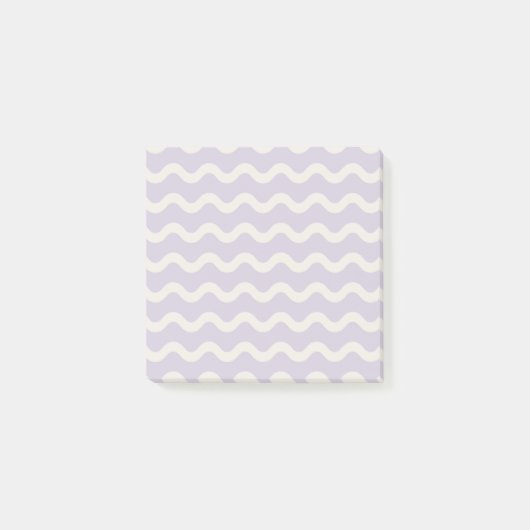 Abstracte Paarse Wavy Stripe Modern Minimalist Post-it® Notes (Voorkant)