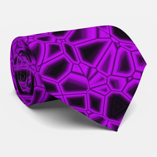 Abstracte Paarse zwarte gothic Stropdas (Opgerold)
