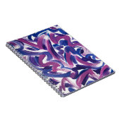 Abstracte Paarse zwenkhandschilderingen Notitieboek (Rechterzijde)