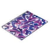 Abstracte Paarse zwenkhandschilderingen Notitieboek (Linkerzijde)