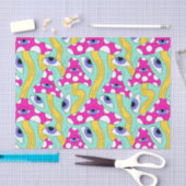 Abstracte paddenstoel met oogpatroon Decoupage Tissuepapier (Craft)