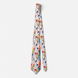 Abstracte Paint Splatter Patroon Kleurrijk Modern Stropdas