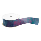 Abstracte Painterly Splatter Grosgrain Lint (Spoel)