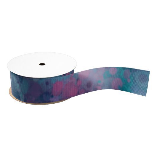 Abstracte Painterly Splatter Grosgrain Lint (Spoel)
