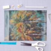Abstracte Palmbomen Beachy Decoupage Tissuepapier (Craft)
