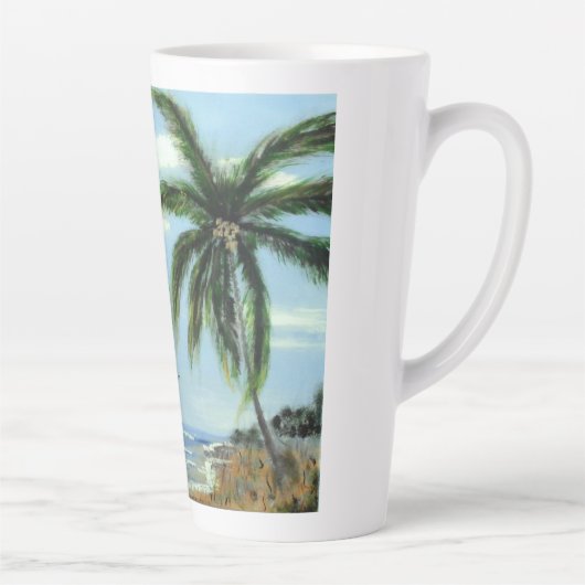 Abstracte palmbomen latte mok (Rechts)