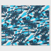 Abstracte palmbomen met surf cadeaupapier (Vlak)