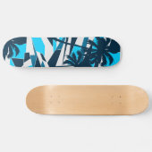 Abstracte palmbomen met surf skateboard (Horizontaal)