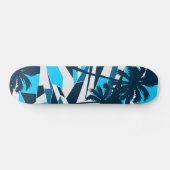 Abstracte palmbomen met surf skateboard (Horizontaal)