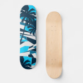 Abstracte palmbomen met surf skateboard (Voorkant)