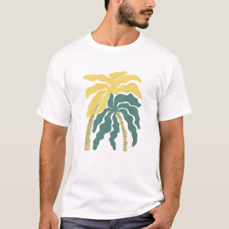Abstracte palmkunst t-shirt