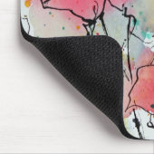 Abstracte papaver in roze Mousepad Muismat (Hoek)