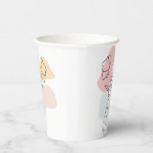 Abstracte pasteelbloemen papieren bekers (Rechts)