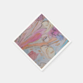 Abstracte pasteelbloemen servet (Hoek)