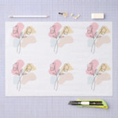 Abstracte pasteelbloemen tissuepapier (Craft)