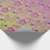 Abstracte pasteelgroen en roze pasteitekoraal cadeaupapier (Hoek)