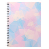 Abstracte pasteelkleuren met lage poly achtergrond notitieboek (Voorkant)
