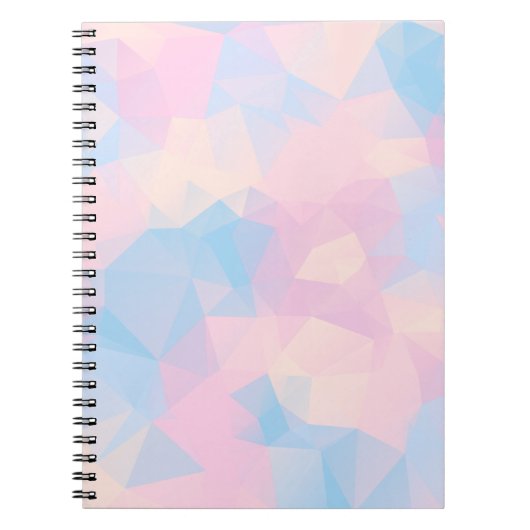 Abstracte pasteelkleuren met lage poly achtergrond notitieboek (Voorkant)