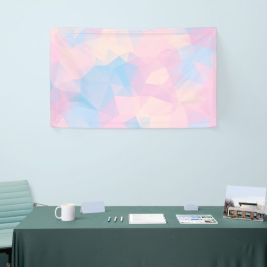 Abstracte pasteelkleuren met lage poly achtergrond spandoek (Beurs)