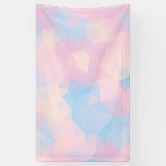 Abstracte pasteelkleuren met lage poly achtergrond spandoek (Verticaal)