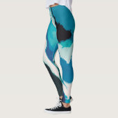 Abstracte pasteelverf Lagoon Edition Leggings (Links)