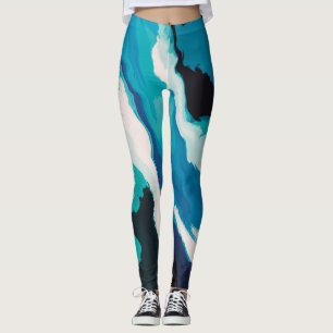 Abstracte pasteelverf Lagoon Edition Leggings