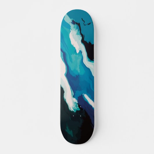 Abstracte pasteelverf Lagoon Edition Skateboard (Voorkant)