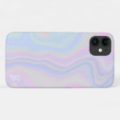 Abstracte pastel agaat gepersonaliseerde telefoonh Case-Mate iPhone case (Achterkant (horizontaal))