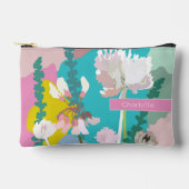 Abstracte Pastel Bloemige Aangepaste Naam Etui (Voorkant)