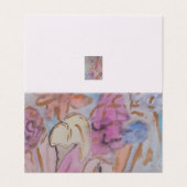 Abstracte pastel bloemige gevouwen Kaart (Buitenkant ongevouwen)