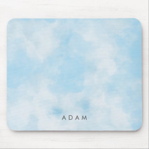 Abstracte Pastel Blue Sky Clouds personaliseren Muismat