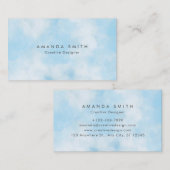 Abstracte Pastel Blue Sky Clouds personaliseren Visitekaartje (Voorkant / Achterkant)
