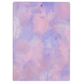 Abstracte pastel Blush roze en blauw Klembord (Achterkant)