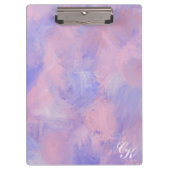 Abstracte pastel Blush roze en blauw Klembord (Voorkant)