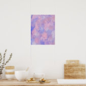 Abstracte pastel Blush roze en blauw Poster (Keuken)