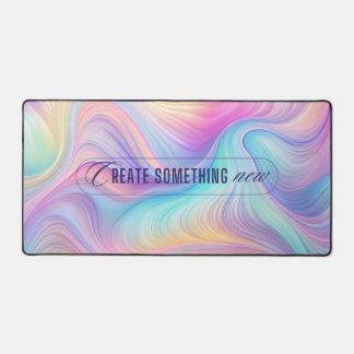 Abstracte Pastel Desk Mat met Inspirerend Quote