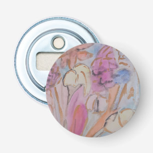 Abstracte pastel flesopener button flesopener