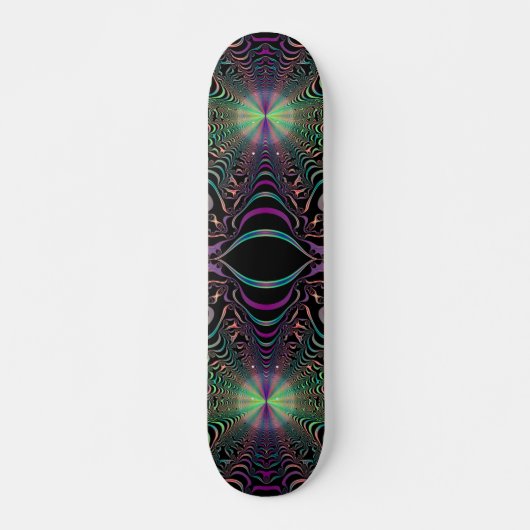 Abstracte Pastel Fractal Web Skateboard Deck (Voorkant)
