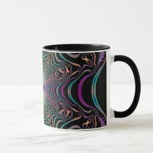 Abstracte Pastel Fractale Web Keramische Mok