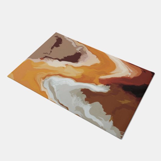 Abstracte pastel Paint Fox Tail Edition Deurmat (Schuin)