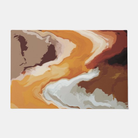 Abstracte pastel Paint Fox Tail Edition Deurmat (Voorkant)