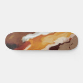 Abstracte pastel Paint Fox Tail Edition Skateboard (Horizontaal)