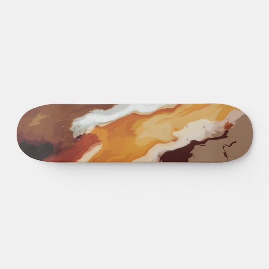 Abstracte pastel Paint Fox Tail Edition Skateboard (Horizontaal)