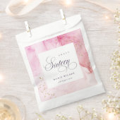 Abstracte Pastel Pink Paars Sweet 16 Birthday Bedankzakje (Geknipt)