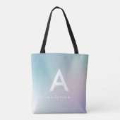 Abstracte pastel regenbooggradiënt draagtas (Achterkant)