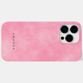 Abstracte pastel roze hemelwolken gepersonaliseerd Case-Mate iPhone case (Achterkant (horizontaal))