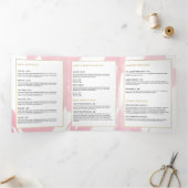 Abstracte pastel roze penseelstreken brochure drieluik kaart (Binnen)