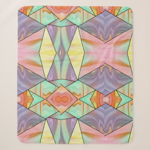Abstracte Pastel Vloeibare Marmer Geometrische Vor Sherpa Deken