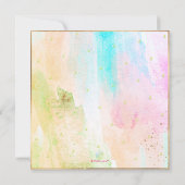 Abstracte pastel Waterverf golven bat mitswa Kaart (Achterkant)