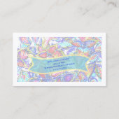 Abstracte pastelbloem ontwerp visitekaartje (Achterkant)